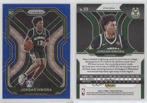 2020-21 Panini Prizm Blue Wave Prizm Jordan Nwora #273 Rookie RC