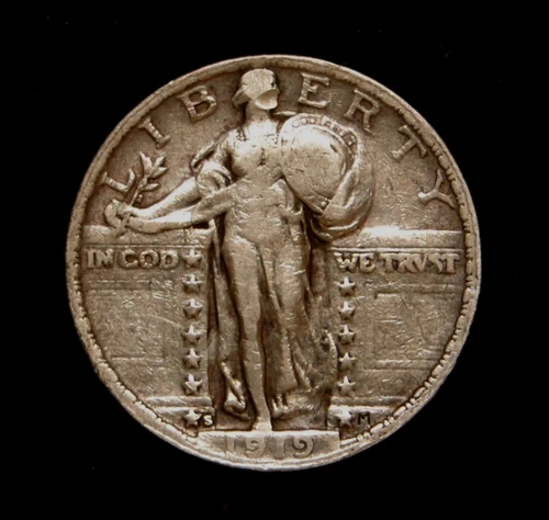 1919-S STANDING LIBERTY QUARTER OLD US TYPE COIN