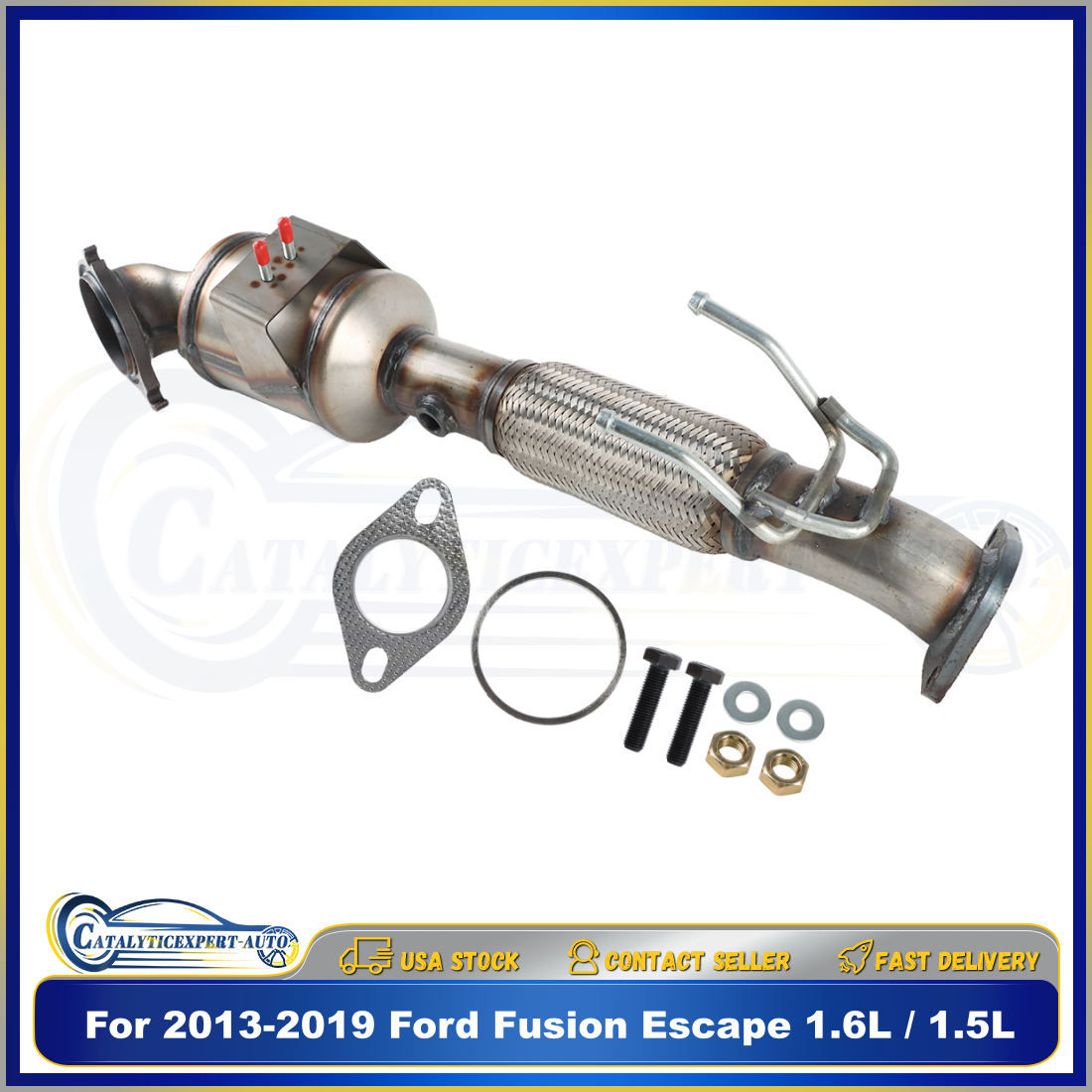 Direct Fit Catalytic Converter Set for Ford Fusion 1.5L/1.6L 2013-2020 Front