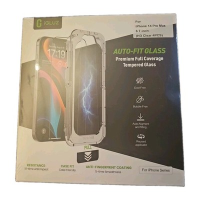 IGluz Pack of 4  Tempered Glass 6.7'' Screen Protector for iPhone 14 Pro Max