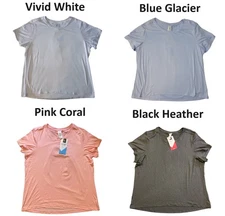 Member's Mark Ladies Moisture Wicking Relaxed Fit Short Sleeve Crewneck Tee