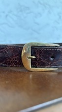 Torino Made In USA Mimeles Collection Men’s Alligator Dress Belt 42 Brass Buckle