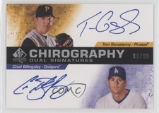 2008 SP Authentic 88/99 Tom Gorzelanny Chad Billingsley #CD-GB Auto 0b2