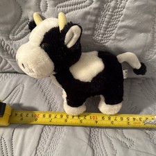 VTG Russ Berrie 285 Clover The Cow Black And White 8in Plush Stuffed Animal