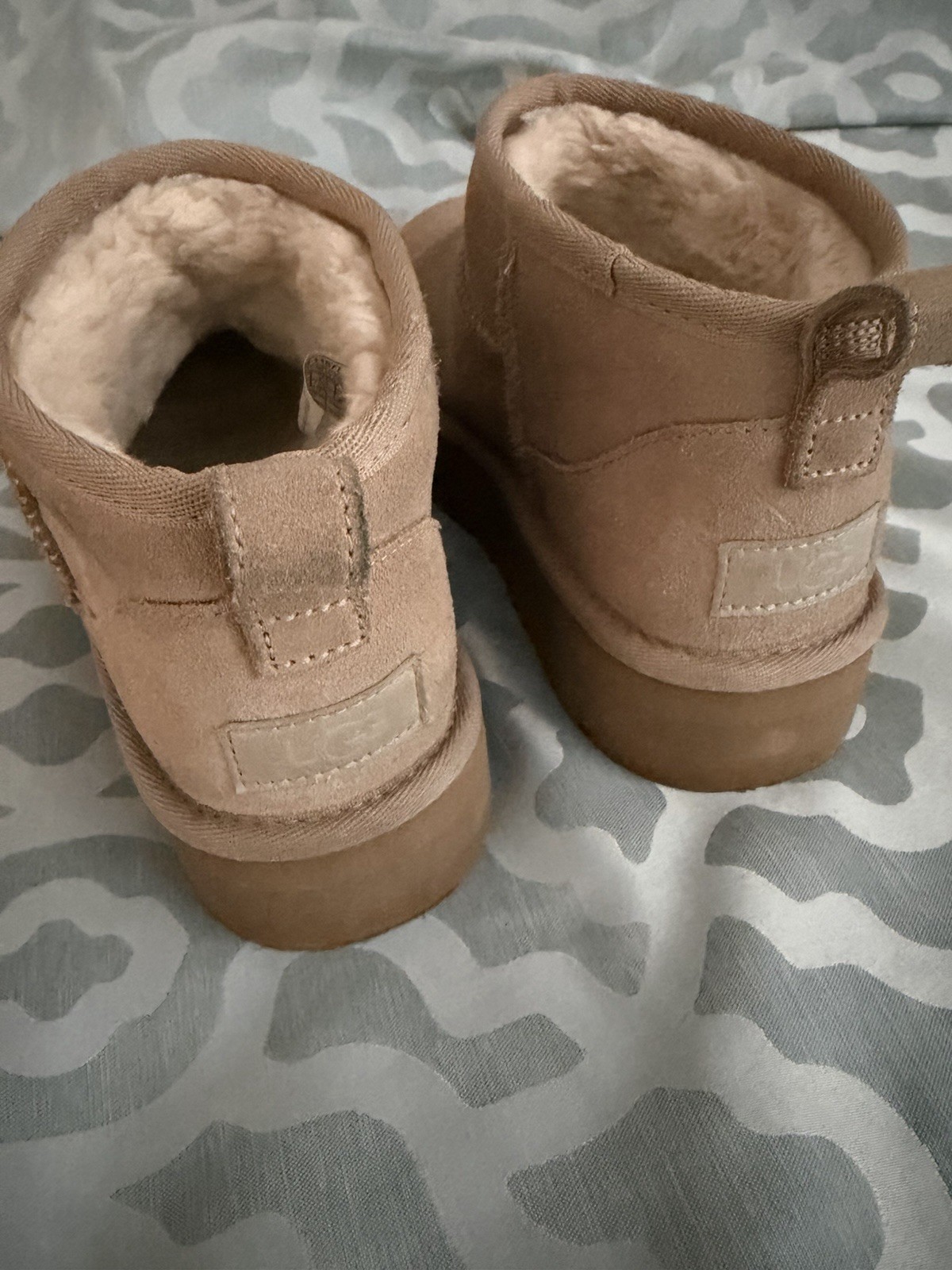 UGG Beige Shearling Lined Ankle Pull On Suede Wom… - image 2