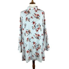 Lulu's NWT swing floral bell sleeved mini dress womens size Large