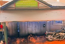 1/12  Custom Art Rustic Vintage Motorcycle Repair /Service Diorama.One of a kind