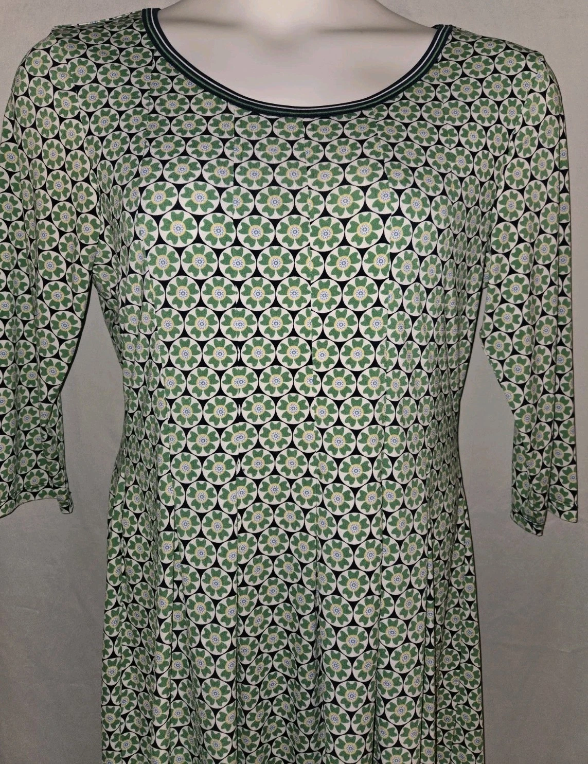 VETEMENTS Abito MAX STUDIO (XLARGE) comodo manica 3 4 plissettato lunghezza ginocchio blu e verde