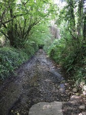 Photo A2 The northern end of Featherbed Lane Upper Stanton Drew A muddy  c2021