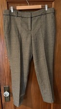 Talbots Brown Houndstooth Lined Wool Blend Pants Trousers Woman’s 16P Workwear