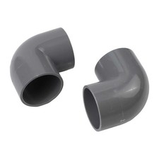 Fuertes accesorios de tubería de agua de PVC de 90 grados en gris para soluciones de riego