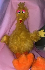 Vintage Big Bird Sesame Street Talking Plush 1980 Rubber Face 22" Pull String