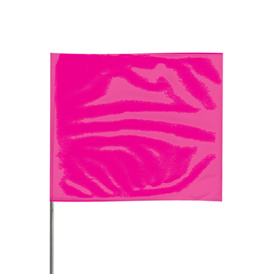 Presco 15 in. Steel Wire Staff Marking Flags [2.5 in. x 3 in. Flag]: 2 in. x 15 