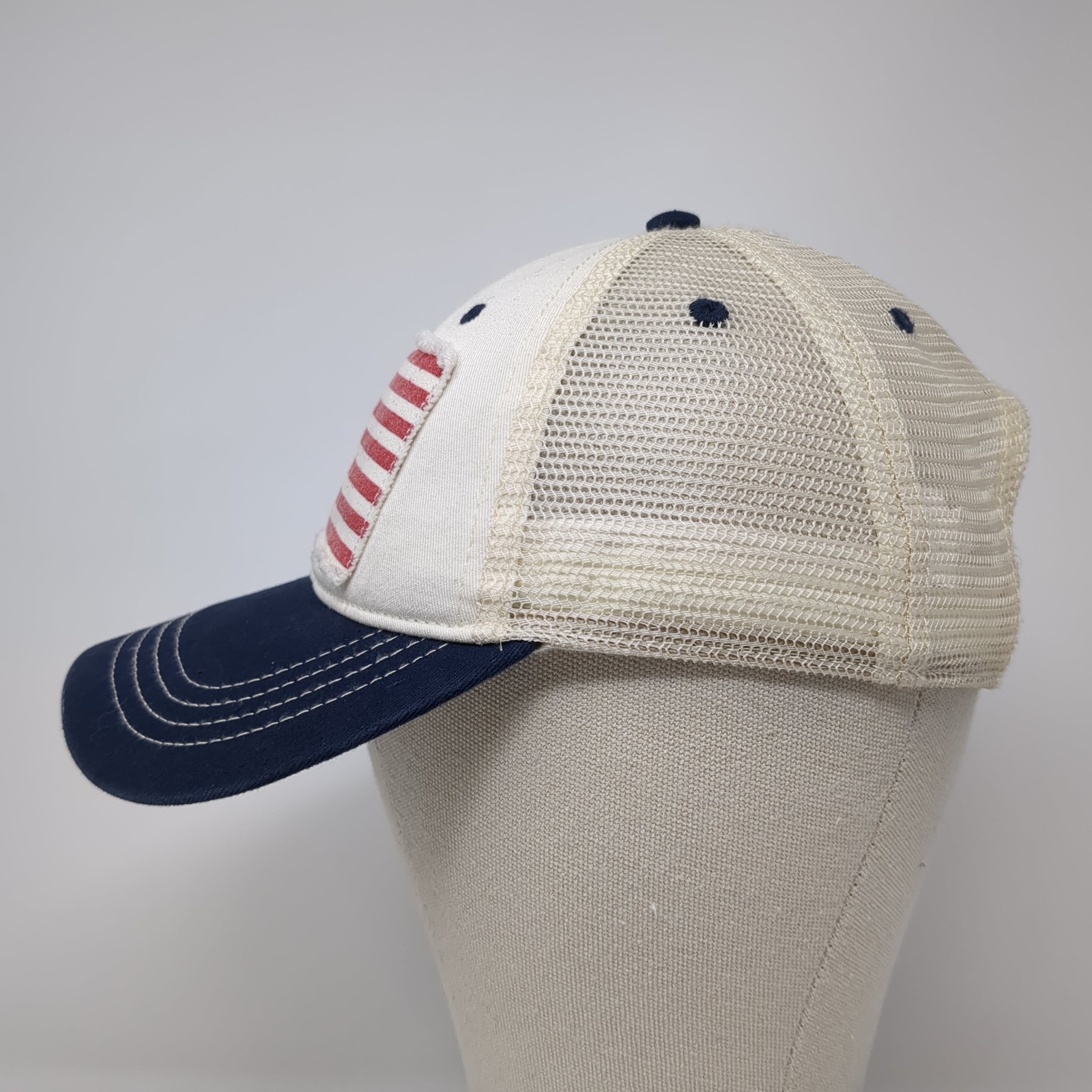 USA Flag Patch Slideback Mesh Back Trucker Hat Mu… - image 3