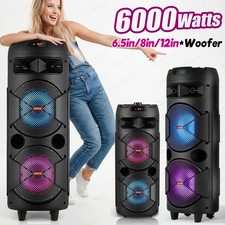 Dual Portable Bluetooth Speaker Sub woofer Deep Bass Sound System Party USB LOT