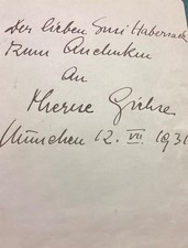 THERESE GIEHSE-Widmungsblatt an Susi Nicolett...