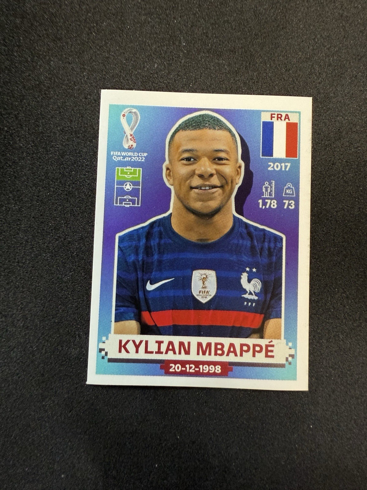 2022 Panini FIFA World Cup Qatar Stickers Kylian Mbappe #FRA19                61
