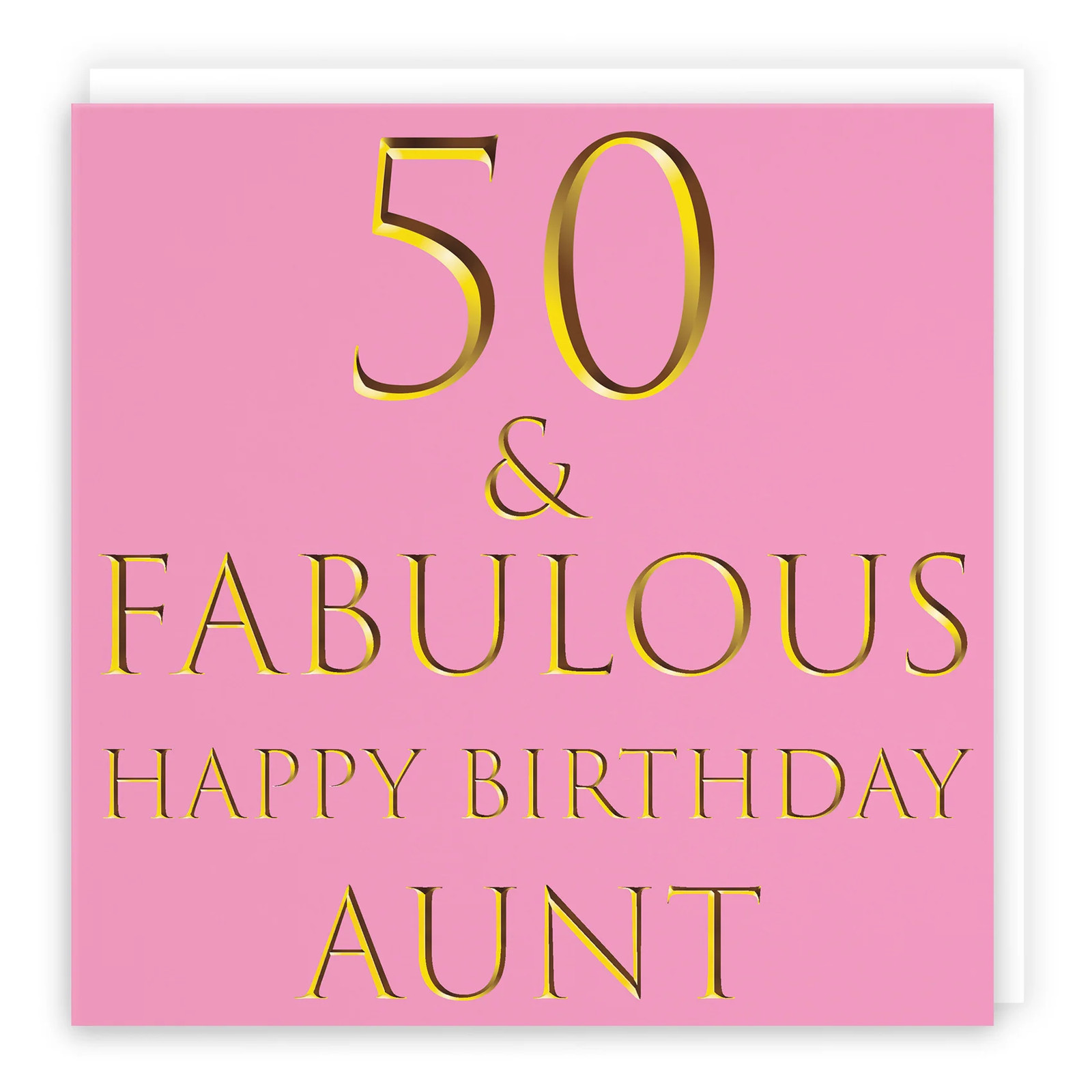 50th Aunt Birthday Card Fabulous