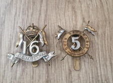 5th The Royal Irish Lancers Brass Metal Badge