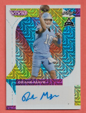 2/6 PRC Auto 2023 Leaf Vivid Drake Maye Number BA – DM1  Rookie Auto Patriots￼