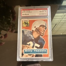 Topps 1956 Billy Vessels #120 Rookie PSA 8 Baltimore Colts Football Card