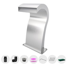 Waterfall Spillway Stainless Steel Pool Fountain Curved