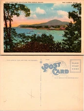Postcard Bar Harbor Maine Harbor View Boats 1907-1915 Printed Lithohgraph