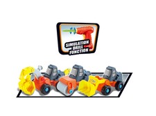 3-In-1 Take-A Part Construction Toy Truck With Power Tool Bulldozer