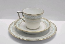 KPM Kurland Kaffeegedeck Dekor 26 Mintgrün mit Goldrand