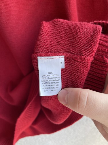 Maglione maglia cotone rosso Brunello Cucinelli uomo taglia 54 - Foto 15 di 20