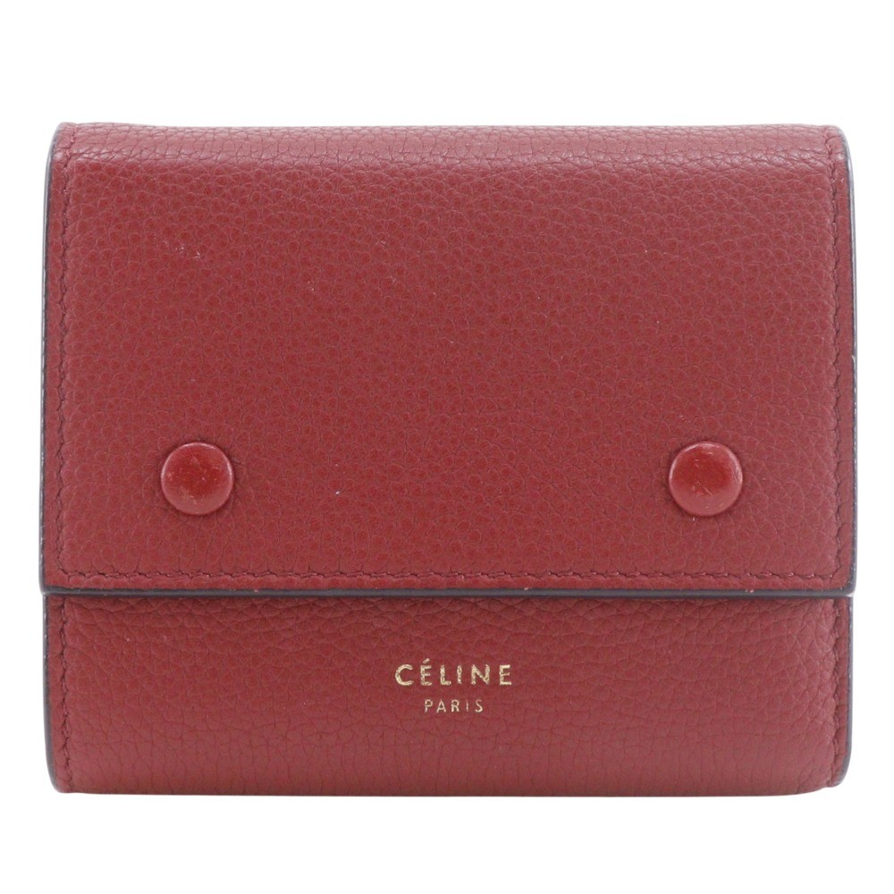 CELINE Small folded multifunction Tri-fold wallet… - image 1