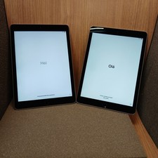 Lot of 2 iPad Air 2 A1566 16GB MGL12LL/A 9.7" Tablets Factory Reset