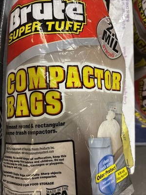 Lot Of 3  Brute Super Tough Compactor Bags  Clean Fresh Scent 2.0 Mil -20