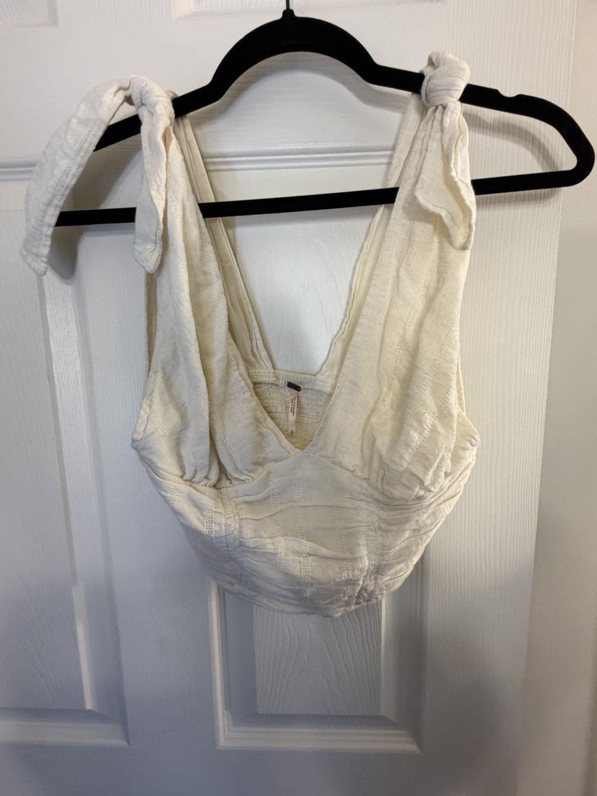Free People Womens Ivory Tie Strap Tank Top Size S