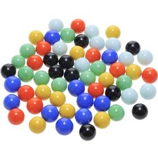Glass Marbles 60 Count for Chinese Checkers Colored Game Pieces for Board...