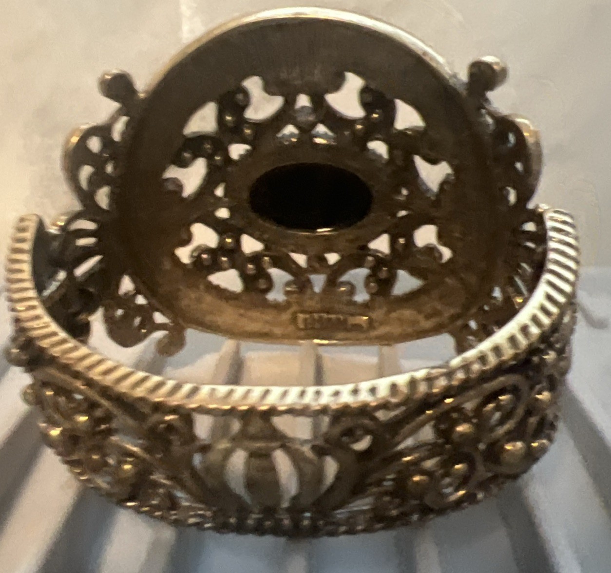 Iman Designer Rhinestone Hinged Cuff Bracelet - image 3