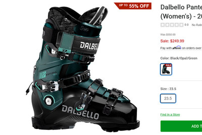 Dalbello Panterra 85 GW Ski Boots women's 24/24.5 mondo size