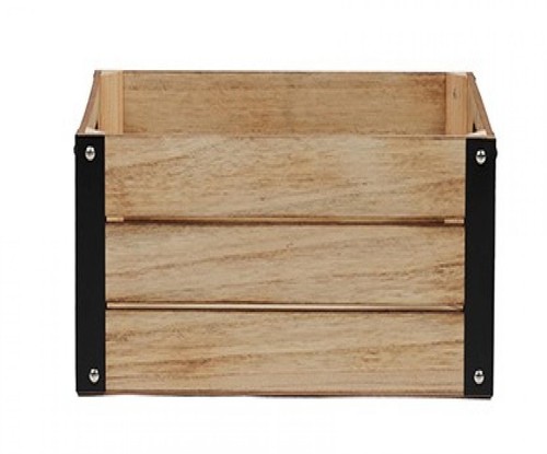 Cajón de madera con bordes de hierro - Imagen 1 de 1