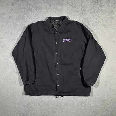 HUF Worldwide Black Coach Jacket Men's Size XL #2716