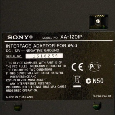 Boat Sony iPod Interface Adapter Xa-120ip for sale online | eBay