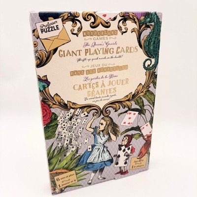 Professor Puzzle Alice in Wonderland Giant Playing Cards Vintage Style 54 Deck