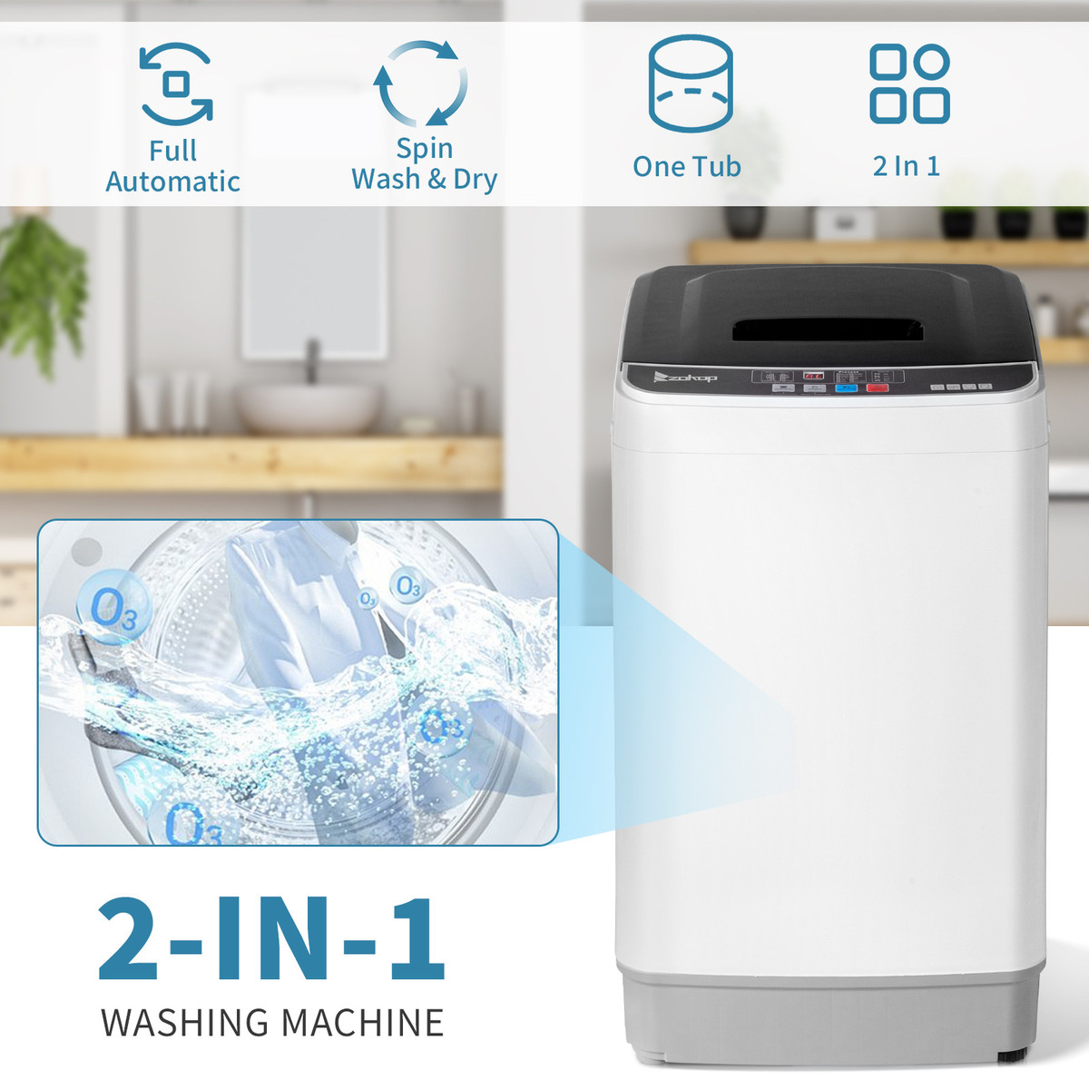 Home Full Automatic Washing Machine 17.6lbs Washer Clothing Home Full Automatic Washing Machine 17.6lbs Washer Clothing