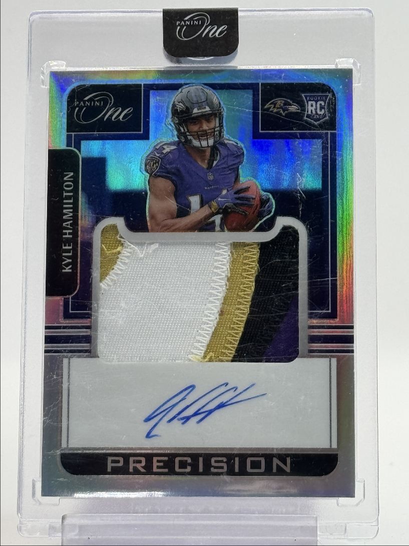 Kyle Hamilton Panini One #308 Precision Patch Autograph