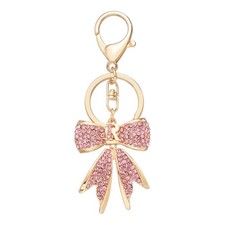 Sparkly Rhinestone Bow Keychain, Cute Butterfly Key Chains, Gold  Letter R
