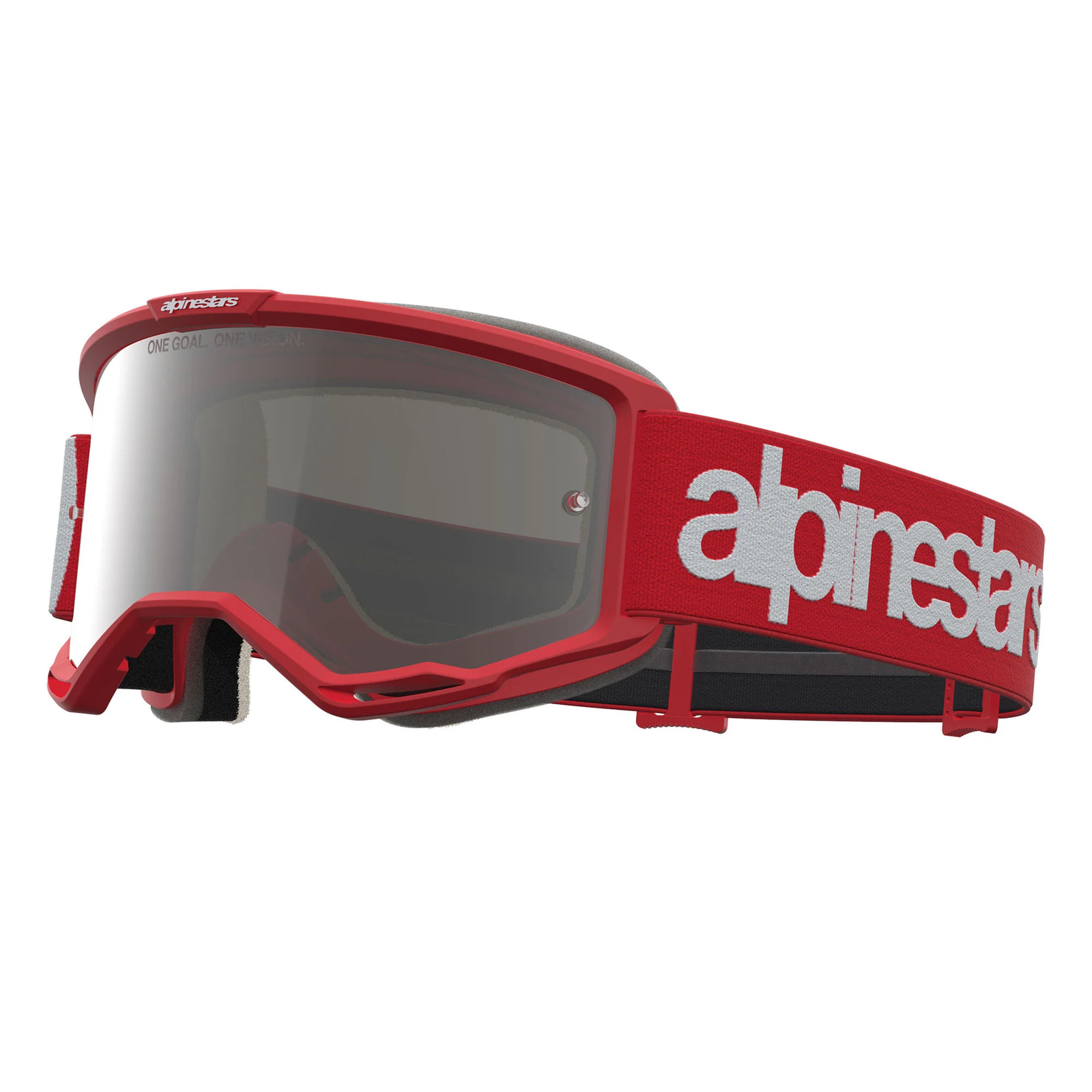 Alpinestars Vision 5 HONE MX Goggles (Red/White) Mirror Silver Lens - Image 3
