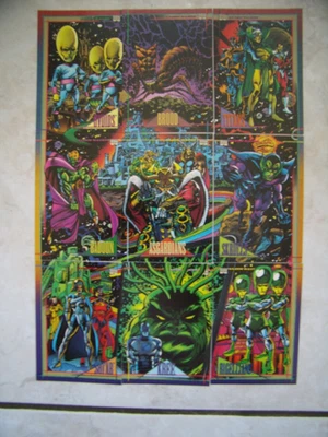 LOT 8 : SÉRIE DE 9 CARTES SUPER HEROES . MARVEL . 1993 .SUPERBE ÉTAT .COMME NEUF - Photo 1/4
