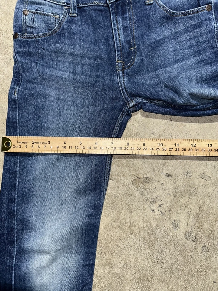 Vaqueros Wrangler para niños talla 10 tiro medio cintura ajustable denim lavado oscuro ropa occidental Foto 4 de 4