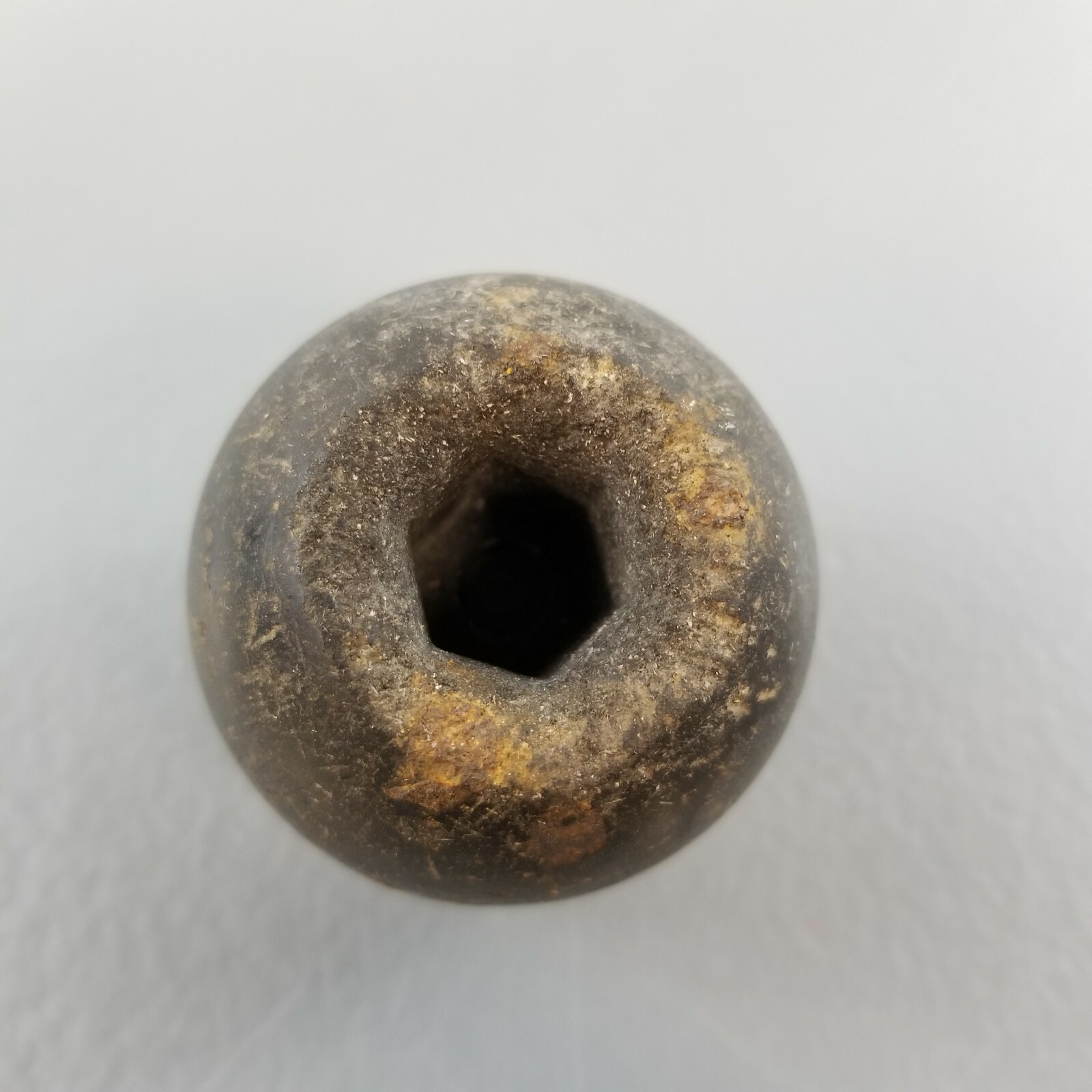 Vintage Gear Shift Knob Black 1 3/4" Shifter Hexagonal Insert Hole Ball