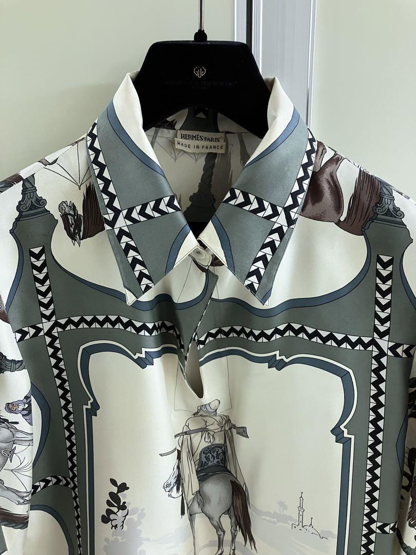 HERMES Tuareg semi-varose silk shirt 36 | eBay HERMES Tuareg semi-varose silk shirt 36 | eBay