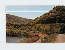 Postcard Eastern approach to Horseshoe Curve scenic area Altoona PA USA